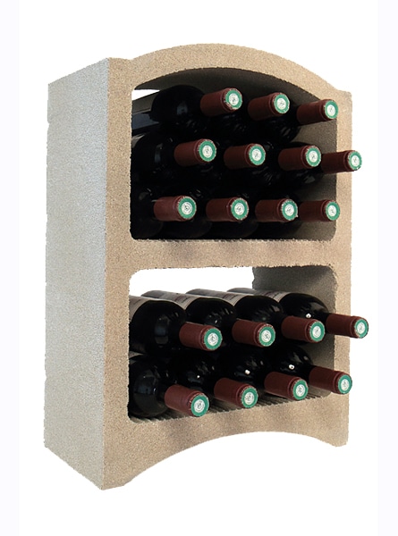 Casier à bouteilles de vin pierre blanche - 19 bouteilles - Standard