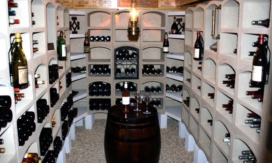 Casier à bouteilles de vin pierre blanche 12 bouteilles Série L - Le Bloc  Cellier